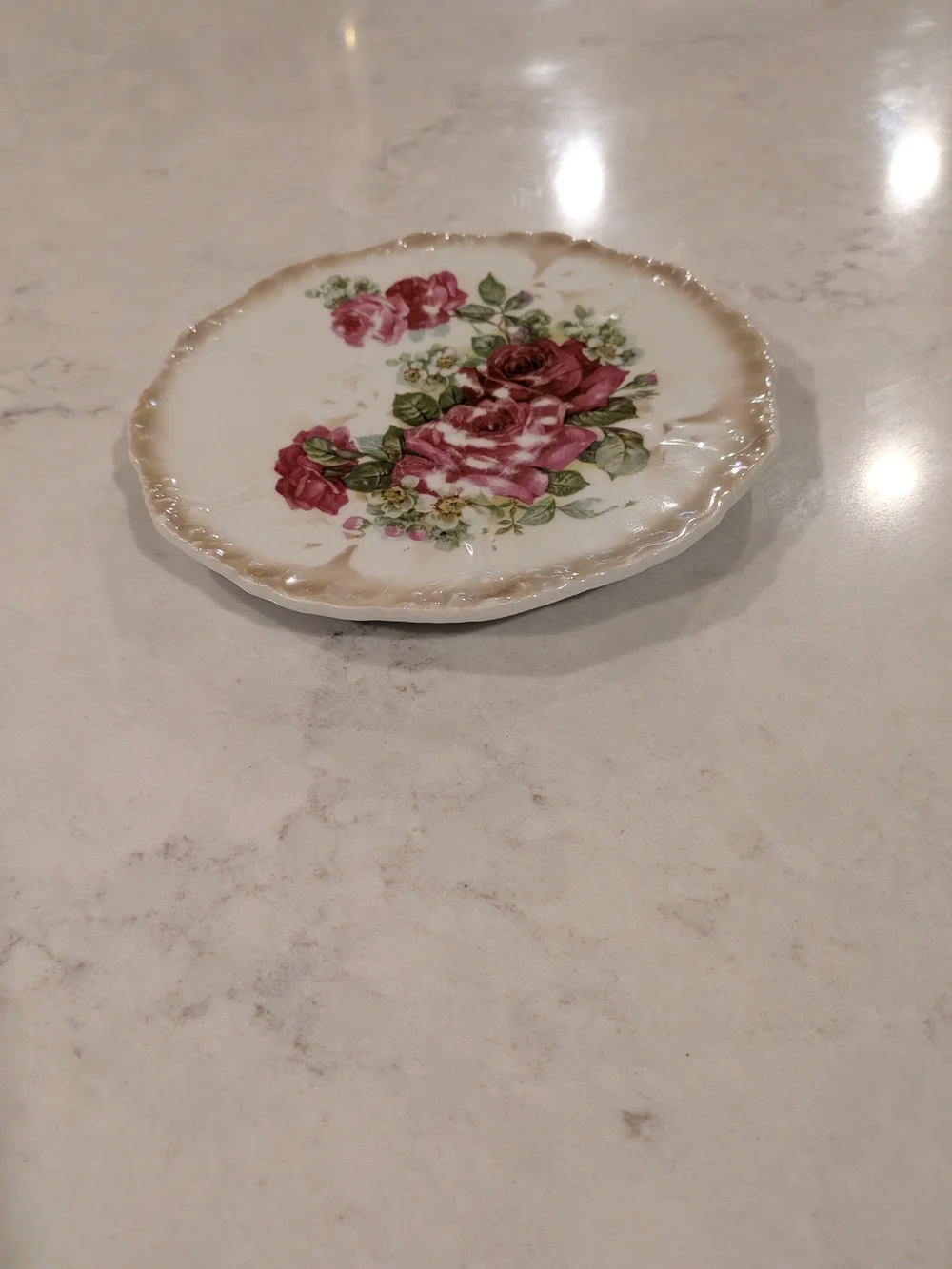 Floral Rose Decorative Porcelain Plate 6.5